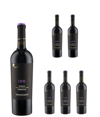 Primitivo Puglia I Muri IGP 2022 (6 Fl x 0.75 L) V.Salento von Vigneti del Salento