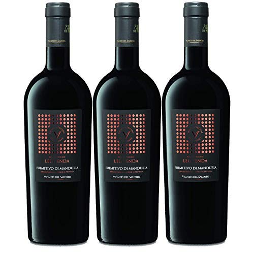 Primitivo di Manduria DOC Vigne Vecchie Leggenda 2016 (3 x 0,75 l) von Vigneti del Salento