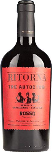 Ritorna Tre Autoctoni Vino Rosso - 2019 (1 x 0,75L Flasche) von Vigneti del Salento