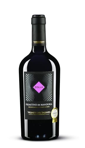 Zolla Primitivo di Manduria – Trockener, aromatischer Rotwein aus Apulien in Italien (1 x 0,75L) Zolla Primitivo di Manduria – Trockener, aromatischer Rotwein aus Apulien in Italien (1 x 0,75L) von Vigneti del Salento