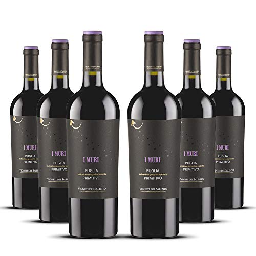 Vigneti del Salento I Muri Primitivo Puglia IGP 2022 trocken (6 x 0.75 l) von Vigneti del Salento