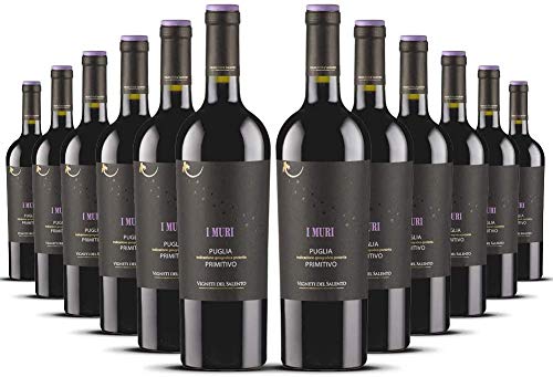 Vigneti del Salento I Muri Primitivo Puglia IGP 2022 trocken (12 x 0.75 l) von Vigneti del Salento