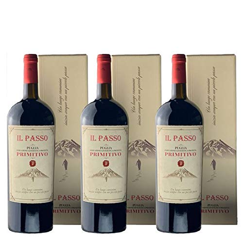 Rotwein Italien Primitivo Il Passo Puglia trocken Magnum (3x1,5L) von Vigneto del Salanto Farnese