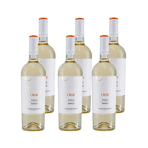 I Muri Bianco Puglia IGP - Weißwein trocken (6 x 0,75L) von Vignetti Del Salento