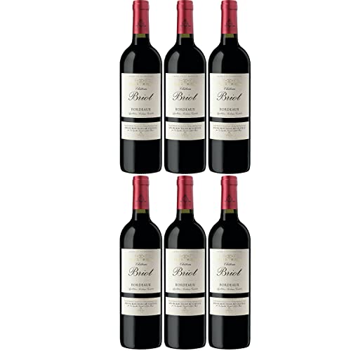 Château Briot Rouge Bordeaux Rotwein Wein trocken Frankreich I Visando Paket (6 Flaschen) von Vignobles Ducourt