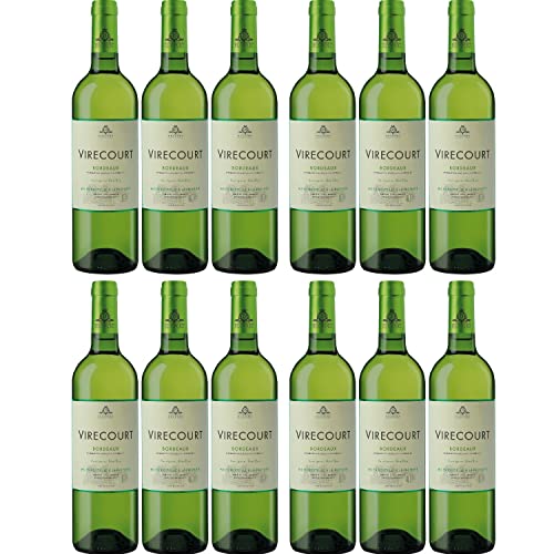 Virecourt Blanc Bordeaux Weißwein Wein trocken Frankreich I Visando Paket (12 Flaschen) von Vignobles Ducourt