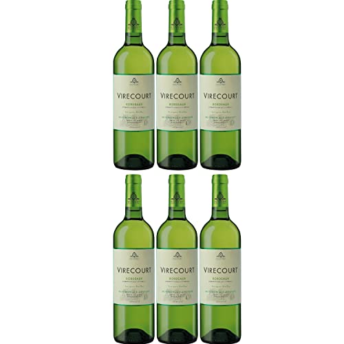 Virecourt Blanc Bordeaux Weißwein Wein trocken Frankreich I Visando Paket (6 Flaschen) von Vignobles Ducourt