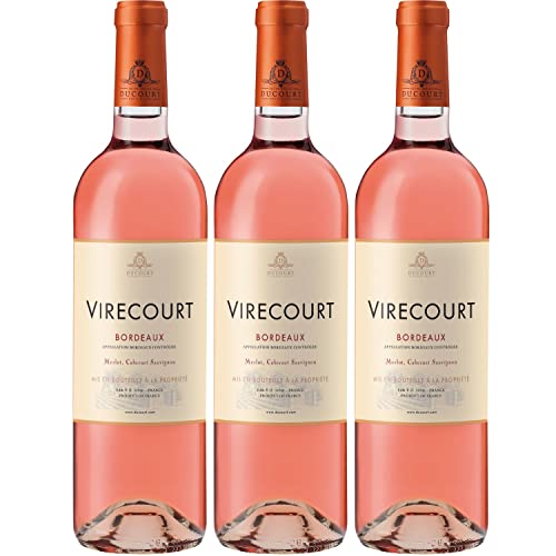 Virecourt Rosé Bordeaux Roséwein Wein trocken Frankreich I Visando Paket (3 Flaschen) von Vignobles Ducourt