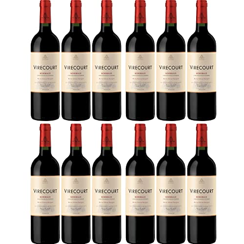 Virecourt Rouge Bordeaux Rotwein Wein trocken Frankreich I Visando Paket (12 Flaschen) von Vignobles Ducourt