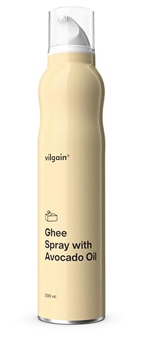 Vilgain Ghee Spray mit Avocadoöl | Laktosefrei, zum Kochen & Backen | Rauchpunkt 195°C, herzgesund, BRC-zertifiziert | Ideal für laktoseempfindliche Menschen | Geschmacks-Harmonie, 200ml Vilgain Ghee Spray mit Avocadoöl | Laktosefrei, zum Kochen & Backen | Rauchpunkt 195°C, herzgesund, BRC-zertifiziert | Ideal für laktoseempfindliche Menschen | Geschmacks-Harmonie, 200ml von Vilgain