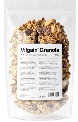 Vilgain Granola (Cashew, Cranberry & Mohn) von Vilgain