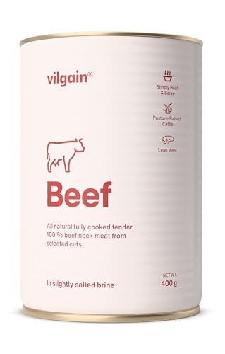 Vilgain R2E Rindfleisch – mageres, zartes Rindfleisch aus böhmischen & mährischen Bauernhöfen, ohne Konservierungsstoffe, proteinreich, saftig & vielseitig für schnelle Mahlzeiten, 400 g Vilgain R2E Rindfleisch – mageres, zartes Rindfleisch aus böhmischen & mährischen Bauernhöfen, ohne Konservierungsstoffe, proteinreich, saftig & vielseitig für schnelle Mahlzeiten, 400 g von Vilgain