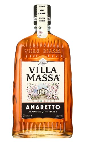 Villa Massa Amaretto (1x0,7l) 30% vol., aus echten sizilianischen Mandeln, süßer und weicher Mandellikör mit exquisiten Zutaten,mit Marzipannuancen, pur oder mit Eis genießen von Villa Massa