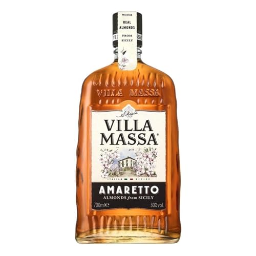 Villa Massa Amaretto (1x0,7l) 30% vol., aus echten sizilianischen Mandeln, süßer und weicher Mandellikör mit exquisiten Zutaten,mit Marzipannuancen, pur oder mit Eis genießen von Villa Massa