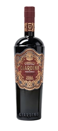 Villa Massa Giardino Tradizionale Rosso Wermut 16% (1x0,7l), ein traditioneller Vermouth di Torino Rosso, hergestellt aus sorgfältig ausgewählten Pflanzen aus den italienischen Alpen von Villa Massa