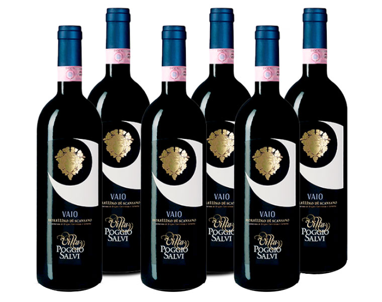 Paket mit 6 Flaschen Morellino di Scansano DOCG von Villa Poggio Salvi