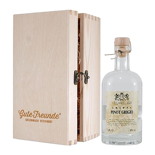 Villa Rillago Pinot Grigio Grappa mit Geschenk-Holzkiste Villa Rillago Pinot Grigio Grappa mit Geschenk-Holzkiste von Villa Rillago