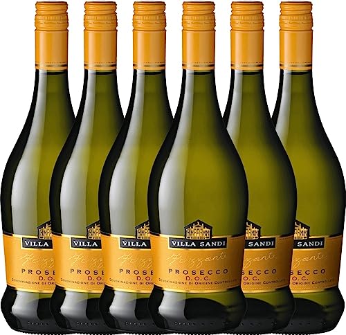 Prosecco Frizzante DOC von Villa Sandi - Perlwein 6 x 0,75l VINELLO - 6er - Weinpaket inkl. kostenlosem VINELLO.weinausgießer von Villa Sandi