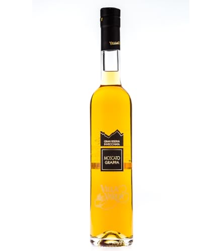 Villa de Varda Grappa Moscato Riserva Mezzolitro - Bernsteinfarbener Grappa aus Muskateller-Trestern / 40% Vol. / 0,5 Liter-Flasche Villa de Varda Grappa Moscato Riserva Mezzolitro - Bernsteinfarbener Grappa aus Muskateller-Trestern / 40% Vol. / 0,5 Liter-Flasche von Villa de Varda