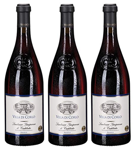 3x 0,75l - Villa di Corlo - Tappo R. - Lambrusco Grasparossa di Castelvetro D.O.C. - Frizzante Amabile - Emilia Romagna - Italien - roter Perlwein süß 3x 0,75l - Villa di Corlo - Tappo R. - Lambrusco Grasparossa di Castelvetro D.O.C. - Frizzante Amabile - Emilia Romagna - Italien - roter Perlwein süß von Villa di Corlo