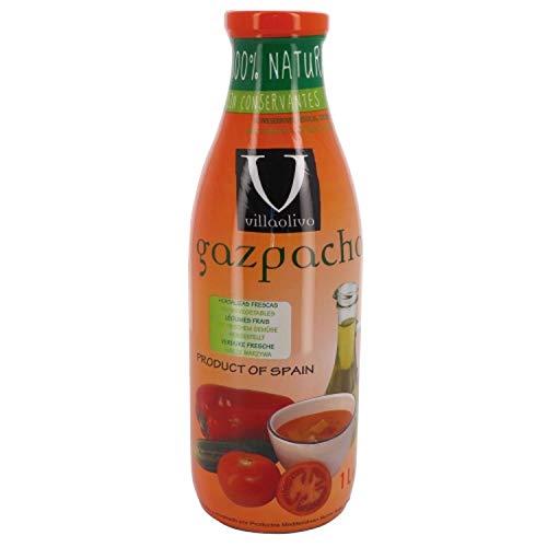 Villaolivo - Gazpacho Liter 100% Natürlich Ohne Konservierungsstoffe Ohne Gluten - Flasche 1L von Villaolivo