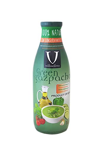Villaolivo - grüner Gazpacho ohne Konservierungsstoffe - Glasgefäß 1L von olivaoliva