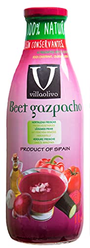 Villaolivo - Rote Bete Gazpacho Ohne Konservierungsstoffe Glutenfrei - 1-Liter-Flasche von Villaolivo