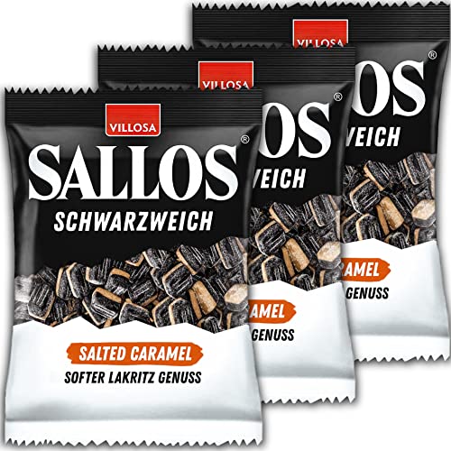 3 er Pack Sallos Schwarzweich Salted Caramel 3 x 200g von Villosa Vertriebsgesellschaft mbH Dechant-Sprünken-Str. 53-57 46446 Emmerich (D)
