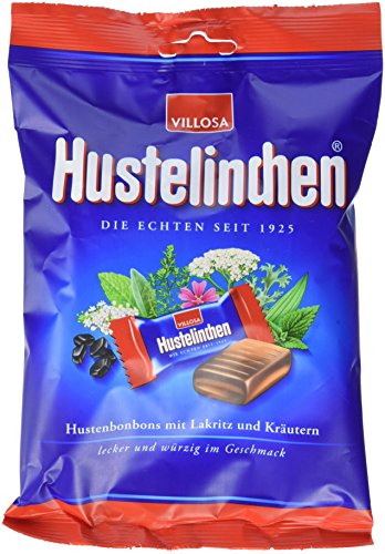 Villosa Hustelinchen Vorrats-Pack – wohltuende Kräuter-Bonbons mit Lakritz, Lutsch-Bonbons mit 21 Kräutern, mild-würziges Aroma, im Vorrats-Pack, 15 x 150 g von SALLOS