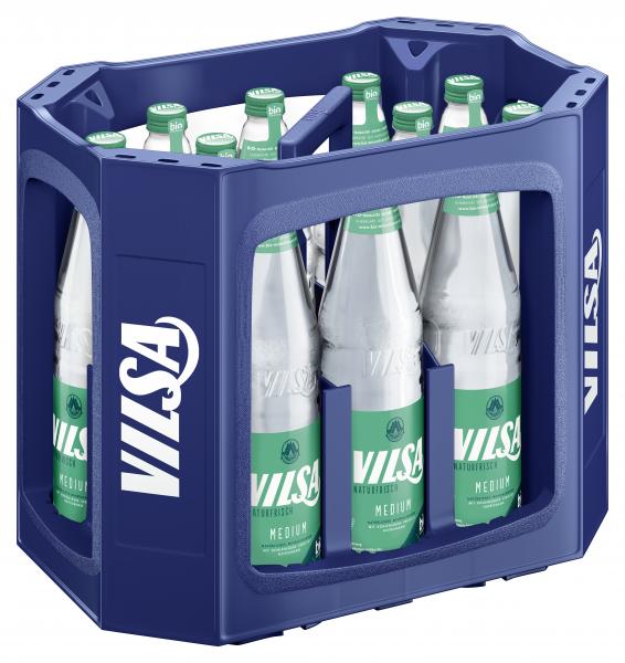 Vilsa Naturfrisch Mineralwasser Medium GLAS (Mehrweg) von Vilsa