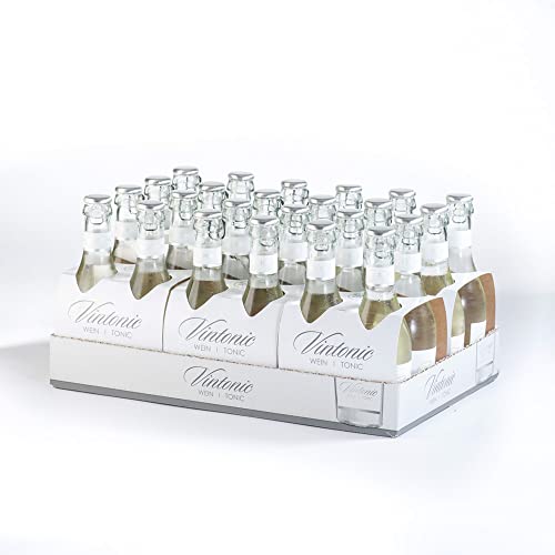 VINTONIC Wein + Tonicwater mit feiner Bitternote [24 x 0,20l] - versetzt mit Kohlensäure - Fruchtiger & Würziger Geschmack - 5,6% vol. Alk. (24 * 0,2l) von Vin Tonic