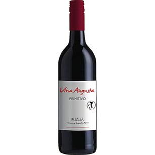 Vina Augusta Primitivo Puglia Rotwein halbtrocken IGT, 6er Pack (6 x 0,75 l) von Vina Augusta