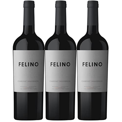 Vina Cobos Felino Cabernet Sauvignon Mendoza Rotwein Wein vegan trocken Argentinien I Versanel Paket (3 x 0,75l) von Vina Cobos