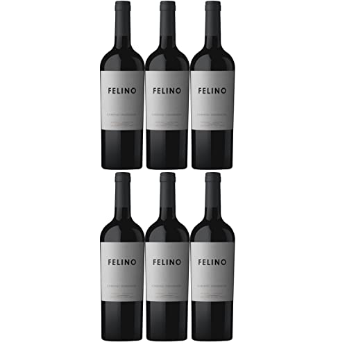 Vina Cobos Felino Cabernet Sauvignon Mendoza Rotwein Wein vegan trocken Argentinien I Versanel Paket (6 x 0,75l) von Vina Cobos