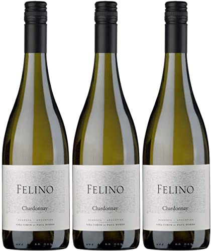 Vina Cobos Felino Chardonnay Mendoza Weißwein argentinischer Wein trocken Argentinien I Versanel Paket (3 Flaschen) von Vina Cobos