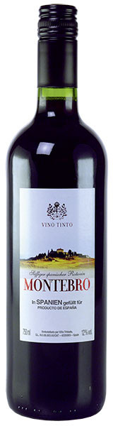 Montebro Vino Tinto Rotwein lieblich 0,75 l von Vina Tridado