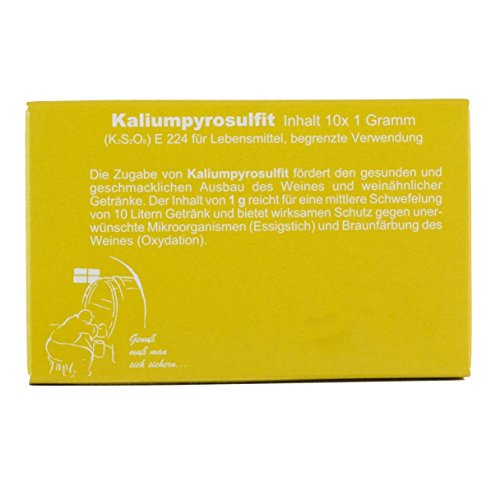 Vina Kaliumpyrosulfit 10x1 Gramm, Kaliumdisulfit, Schwefelpulver von Vina