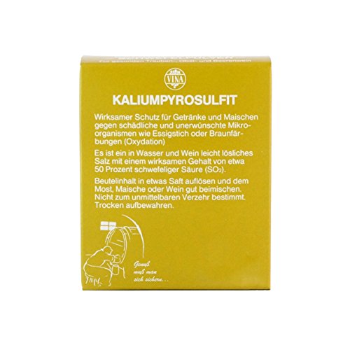 Vina Kaliumpyrosulfit 10x10 Gramm, Kaliumdisulfit, Schwefelpulver von Vina