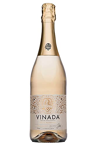 VINADA 750ml | alkoholfreier Sekt | alkolholfreier wein/ vegan | kalorienarm | 1x750 ml (Wein, 750, Airen Gold) von VINADA