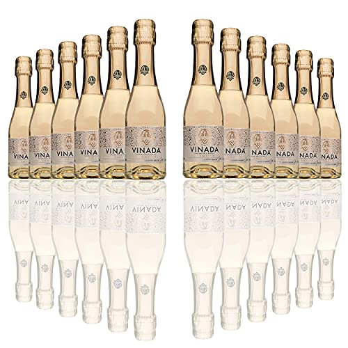VINADA - Sparkling Gold - Zero Alcohol Wine - 200 ml (12 Glass Bottles) von Vinada