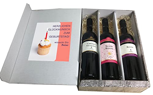 Vinakoper Probierpaket Rotwein 3 x 0,75 lt aus Istrien - Geschenke für Männer - EINWEG von Vinakoper