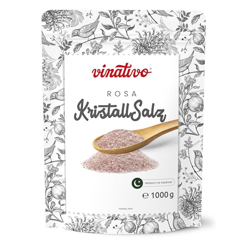 vinativo Rosa Kristallsalz – fein – 1kg – Premium Qualität – unraffiniert – Steinsalz reich an Mineralien – Salt Range Pakistan vinativo Rosa Kristallsalz – fein – 1kg – Premium Qualität – unraffiniert – Steinsalz reich an Mineralien – Salt Range Pakistan von vinativo