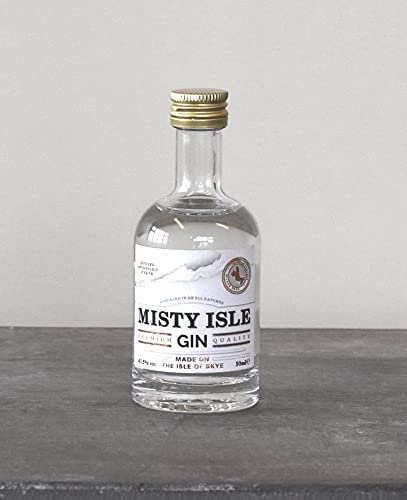 Misty Isle Gin MINIATUR 50 ml - 41,5% Vol. Alc. - Rund und vielfältig im Geschmack mit erdigen Untertönen von Vincent Becker