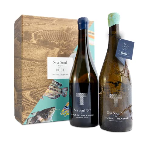 Unterwasserwein Sea Soul No. 7 DUET Vino Submarino White Grenache - 2 Flaschen a 0,75l - 14,6% Vol. Alc. - Frische Früchte von Ananas, Pfirsich und Pflaume von Vincent Becker