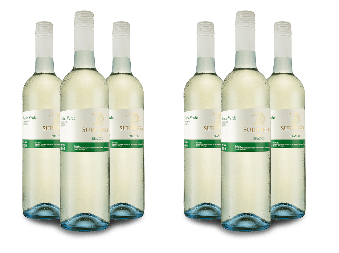 Vorteilspaket 6 für 3 Vinho Verde Surpresa mit 3 Fl. gratis von Vinhos Messias