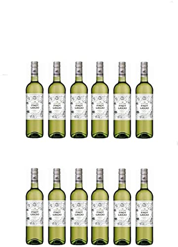 Cipriano Pinot Grigio Venezie Weißwein italienischer Wein trocken DOC Italien I Visando Paket (12 Flaschen) von Vini Cipriano