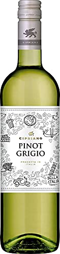 Cipriano Pinot Grigio Venezie Weißwein italienischer Wein trocken DOC Italien Literflasche (1 Flasche) von Vini Cipriano