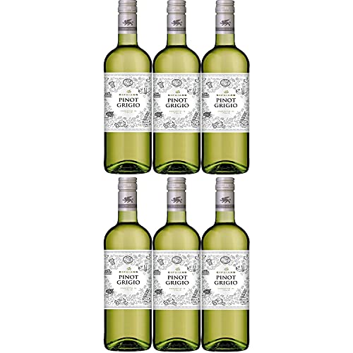 Cipriano Pinot Grigio Venezie Weißwein italienischer Wein trocken DOC Italien Literflasche (6 Flaschen) von Vini Cipriano