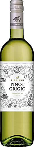 Cipriano Pinot Grigio Venezie Weißwein italienischer Wein trocken DOC Italien I Visando Paket von Vini Cipriano