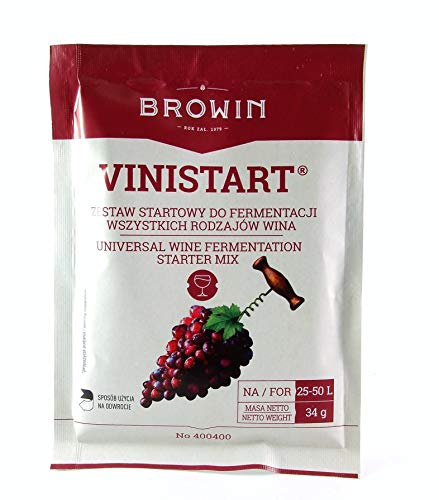 Vinistart - WEINHEFE+ HEFENÄHRSALZ + VIT B - 34g für 50 Liter Wein - Weißwein und Rotwein Reinhefe Vinistart - WEINHEFE+ HEFENÄHRSALZ + VIT B - 34g für 50 Liter Wein - Weißwein und Rotwein Reinhefe von Vinistart